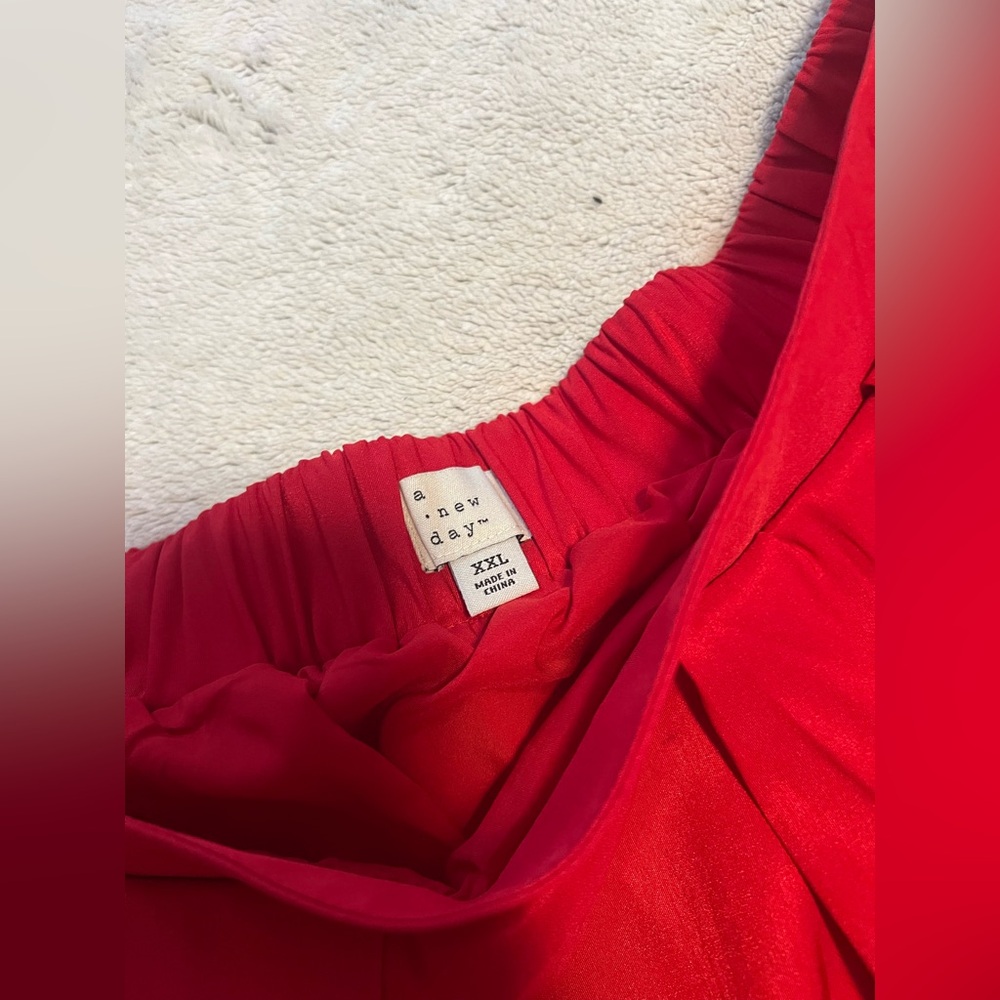 NWT Women's Bubble Hem Mini Skirt - A New Day™ Red XXL - Picture 3 of 4